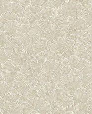 Tapeta Liście Ginkgo Szara Riviera Maison