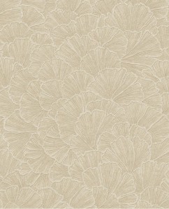 Tapeta Liście Ginkgo Jasnobeżowa Riviera Maison