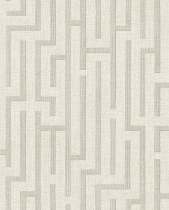 Tapeta Linen Trellis Kremowo-Beżowa Riviera Maison