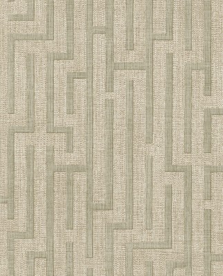 Tapeta Linen Trellis Beżowo-Oliwkowa Riviera Maison