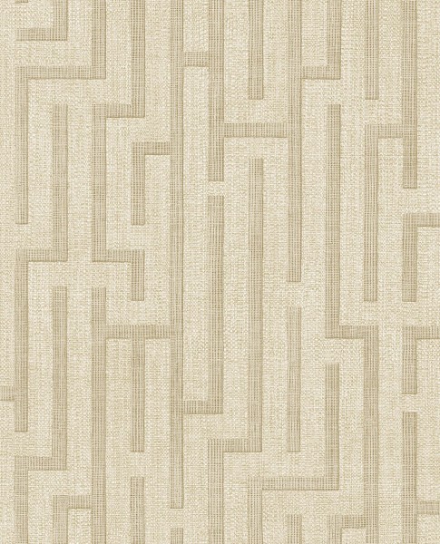 Tapeta Linen Trellis Beżowa Riviera Maison