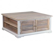 Stolik Kawowy w Stylu Hamptons Bristol 100x100x45cm