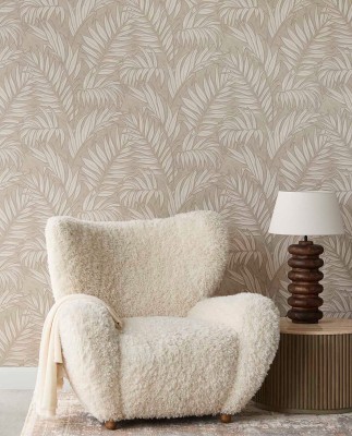 Tapeta Liście Palmowe Kremowo-Beżowa Riviera Maison 3