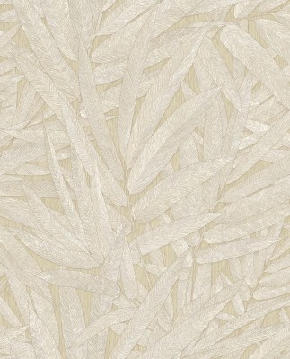 Tapeta Liście Strukturalne Beżowa Riviera Maison