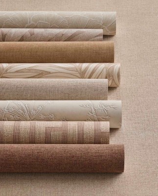 Tapeta Liście Strukturalne Ciemnobeżowa Riviera Maison 5