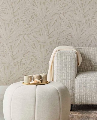 Tapeta Liście Strukturalne Brązowa Riviera Maison 3