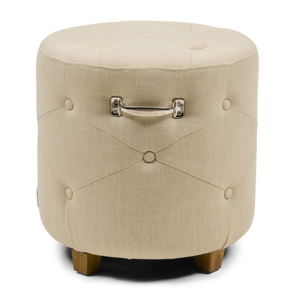 Puf Bowery Beżowy Len Riviera Maison