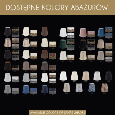 Lampa Stołowa Rossano Różne Kolory 30x30x67cm 3