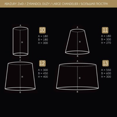 Lampa Sufitowa Tamara II Różne Kolory 86x86x70cm 4