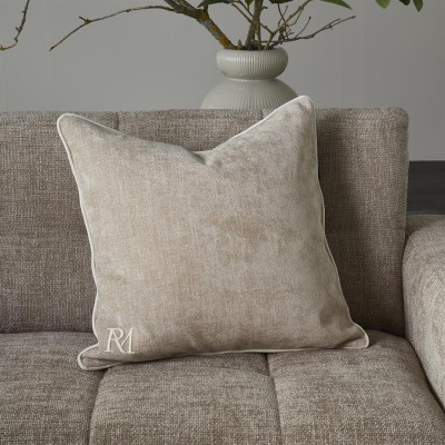 Poduszka Dekoracyjna Aveiro Monogram Beżowa 60x60cm Riviera Maison 8