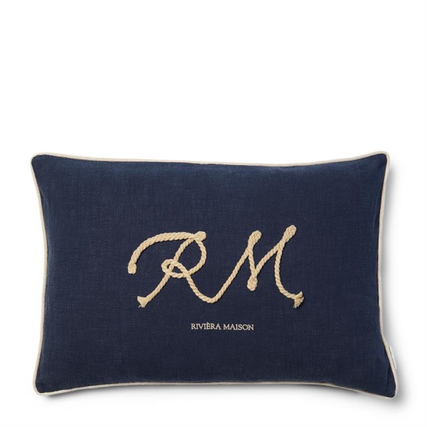 Poduszka Dekoracyjna Coastal Cord Granatowa 65x45cm Riviera Maison