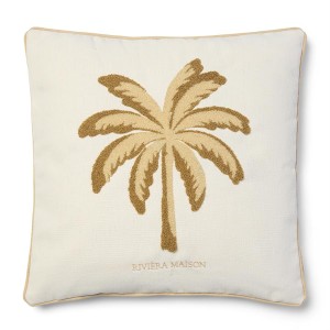 Poduszka Dekoracyjna Palm Breeze Biała 50x50cm Riviera Maison