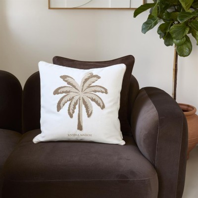 Poduszka Dekoracyjna Palm Breeze Biała 50x50cm Riviera Maison 4