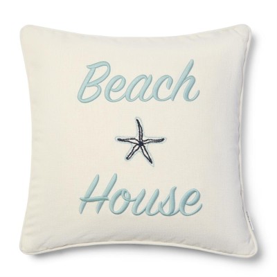 Poduszka Dekoracyjna Beach House Biała 50x50cm Riviera Maison