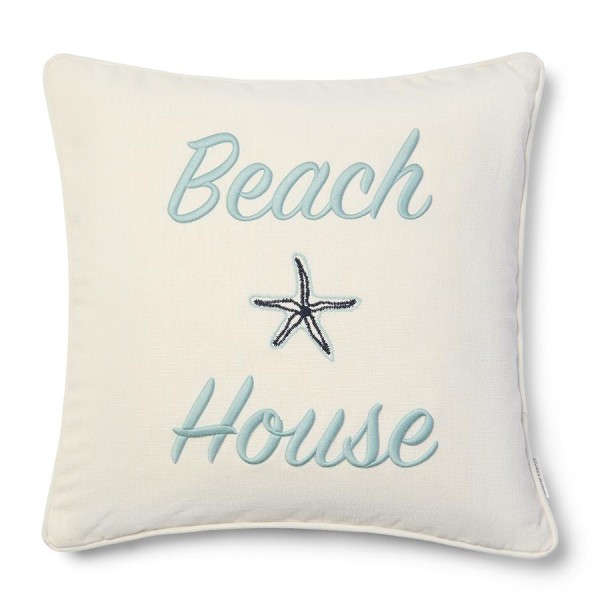 Poduszka Dekoracyjna Beach House Biała 50x50cm Riviera Maison