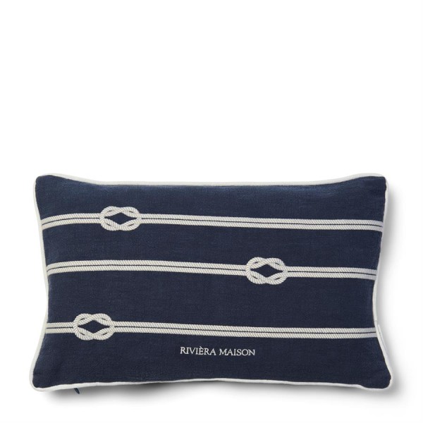 Poduszka Dekoracyjna Nordic Knot Granatowa 50x30cm Riviera Maison