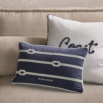 Poduszka Dekoracyjna Nordic Knot Granatowa 50x30cm Riviera Maison 4