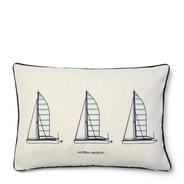 Poduszka Dekoracyjna Sail Point Biała 65x45cm Riviera Maison
