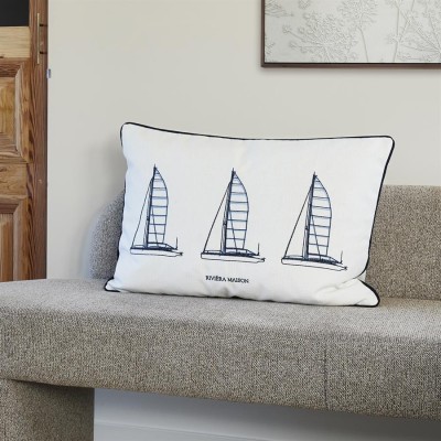 Poduszka Dekoracyjna Sail Point Biała 65x45cm Riviera Maison 5