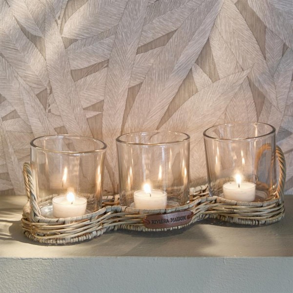 Rattanowy Lampion Triple Votive Riviera Maison