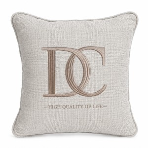 Poduszka Haftowana Dekoracyjna Monogram Premium - Różne Kolory Tkanin