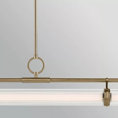 Nowoczesna Lampa Nad Wyspę Riven II Szampański Brąz 4