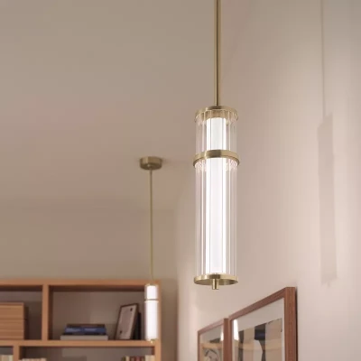 Nowoczesna Lampa Wisząca Riven I Szampański Brąz 6