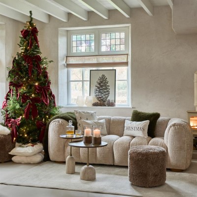 Puf Bowery Raccoon Taupe Riviera Maison 10
