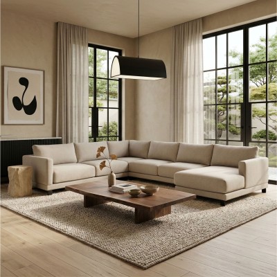 Komfortowa i Funkcjonalna Sofa Narożna Lewostronna Harvey  260x380x160x83cm - Opcje Wyboru Tkaniny 3