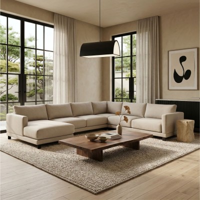 Komfortowa i Funkcjonalna Sofa Narożna Prawostronna Harvey  260x380x160x83cm - Opcje Wyboru Tkaniny 3