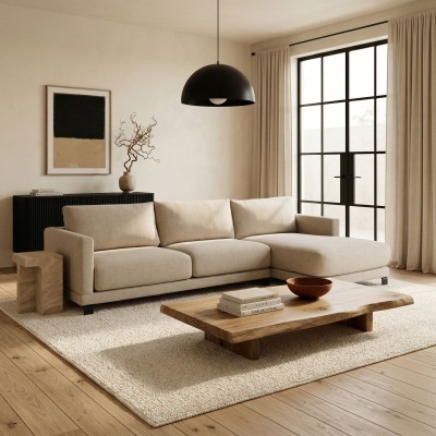 Komfortowa Sofa Narożna Prawostronna Harvey  160x320x83cm - Opcje Wyboru Tkaniny 3