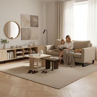 Komfortowa Dwuosobowa Sofa Edmonto 180x94x86cm - Opcje Wyboru Tkaniny 3
