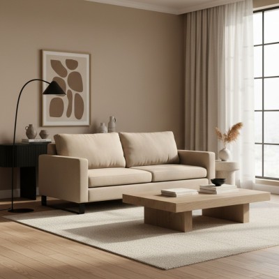 Komfortowa Trzyosobowa Sofa Edmonto 210x94x86cm - Opcje Wyboru Tkaniny 3