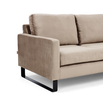 Komfortowa Sofa Narożna Prawostronna Edmonto 245x180x86cm - Opcje Wyboru Tkaniny 5