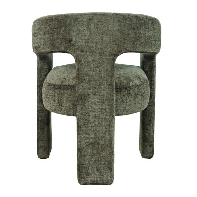 Nowoczesne Krzesło Tapicerowane Leith Oliwkowe 62cm 6