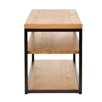 Industrialny Stolik RTV Indus Naturalny Dąb, Ciemny Grafit 116cm 6