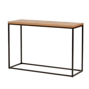 Industrialna Konsola Indus Naturalny Dąb, Ciemny Grafit 116cm