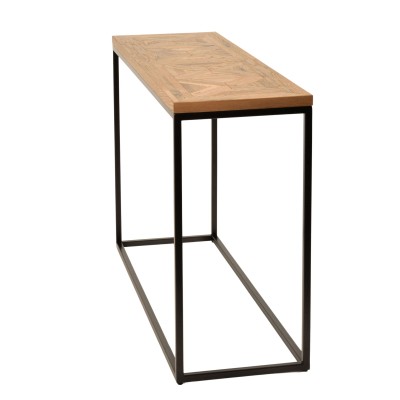Industrialna Konsola Indus Naturalny Dąb, Ciemny Grafit 116cm 4