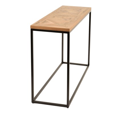 Industrialna Konsola Indus Naturalny Dąb, Ciemny Grafit 116cm 6