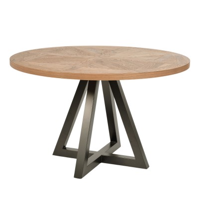 Industrialny Stół Indus Naturalny Dąb, Ciemny Grafit 125cm 2