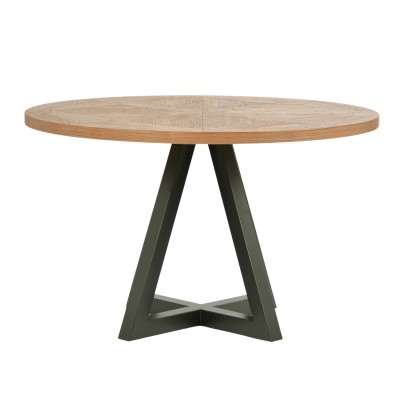 Industrialny Stół Indus Naturalny Dąb, Ciemny Grafit 125cm 4