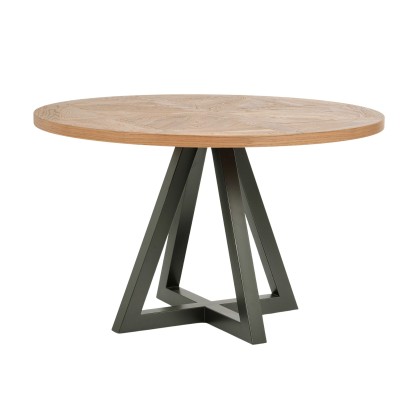 Industrialny Stół Indus Naturalny Dąb, Ciemny Grafit 125cm 5