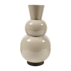 Metalowy Beżowy Wazon Olera Vase M Riviera Maison