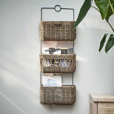 Rattanowy Organizer Wall Rack Riviera Maison 3
