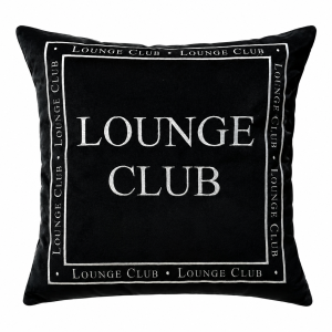 Poduszka Haftowana Lounge Club Czarno-Kremowa