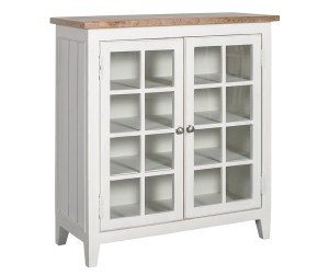 Komoda  z Przeszkleniami Bristol White  98x42x107cm