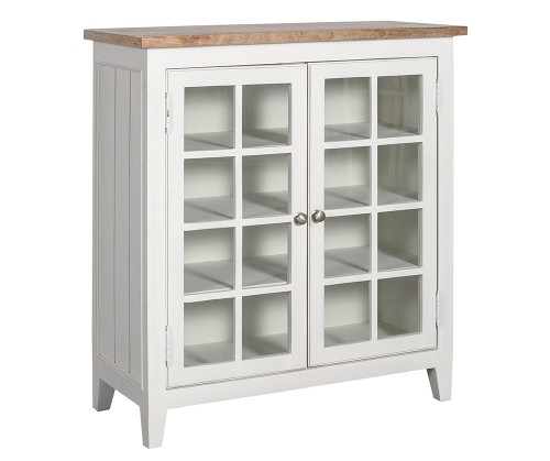 Komoda  z Przeszkleniami Bristol White  98x42x107cm