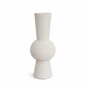 Strukturalny Wazon Fermine Kremowy Wys. 54cm