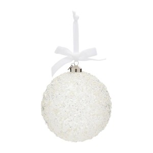 Bombka Bright Sparkle Biała Śr. 14cm Riviera Maison