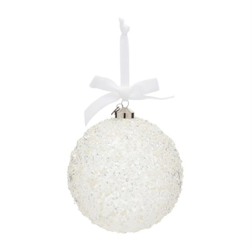 Bombka Bright Sparkle Biała Śr. 14cm Riviera Maison